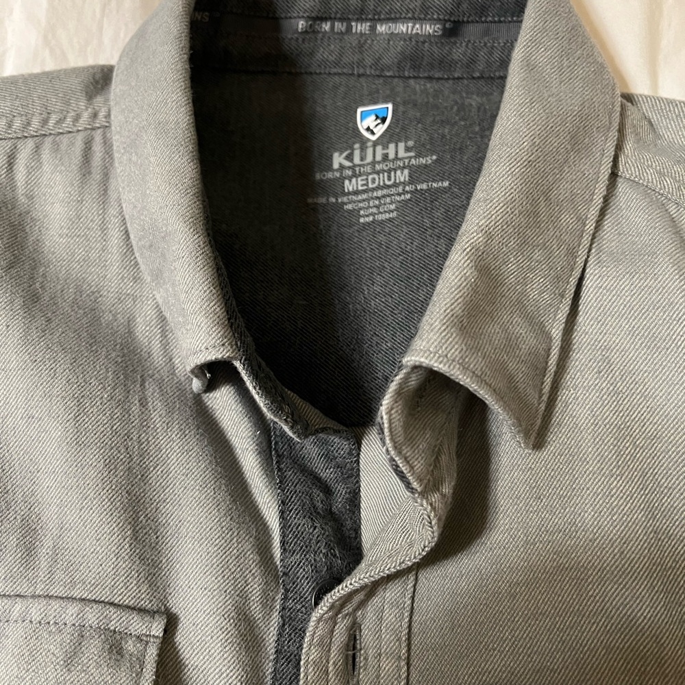 Kuhl Men's Medium Charcoal Gray Button-Up Shirt Jacket